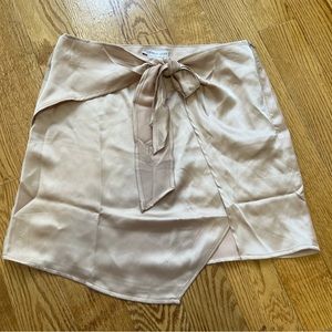 Beige/Light Gold Satin Skirt NWOT
